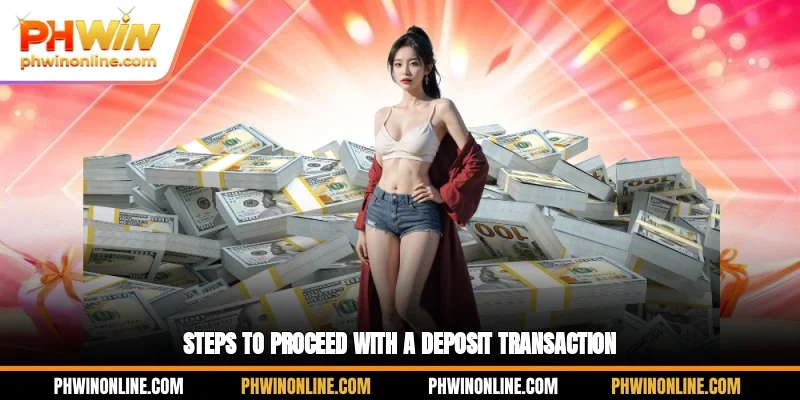 Steps to proceed with a deposit transaction